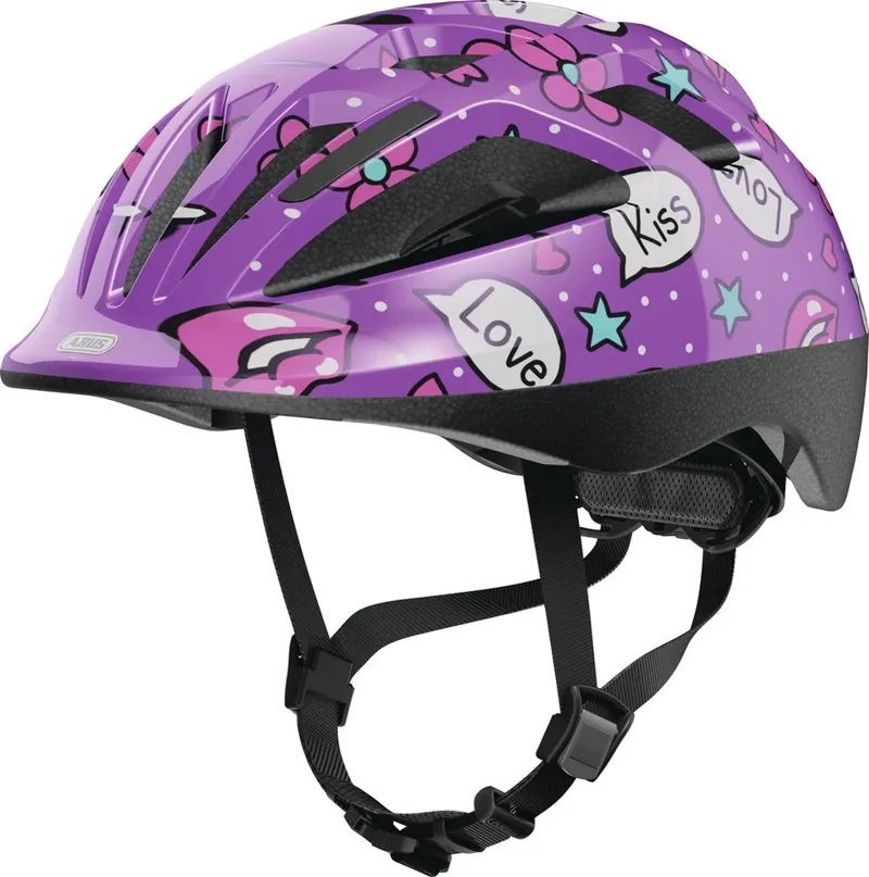 ABUS Smooty 2.0 Kids Cycling Helmet in Purple Kisses M-2